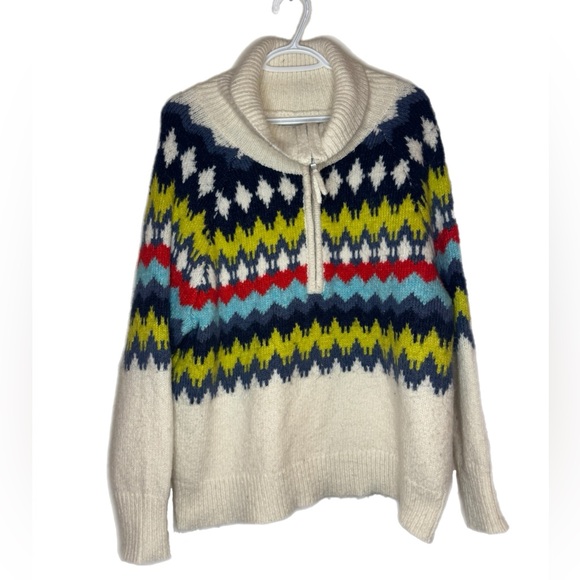 Aerie Mohair Style Quarter Zip Sweater - Picture 3 of 7